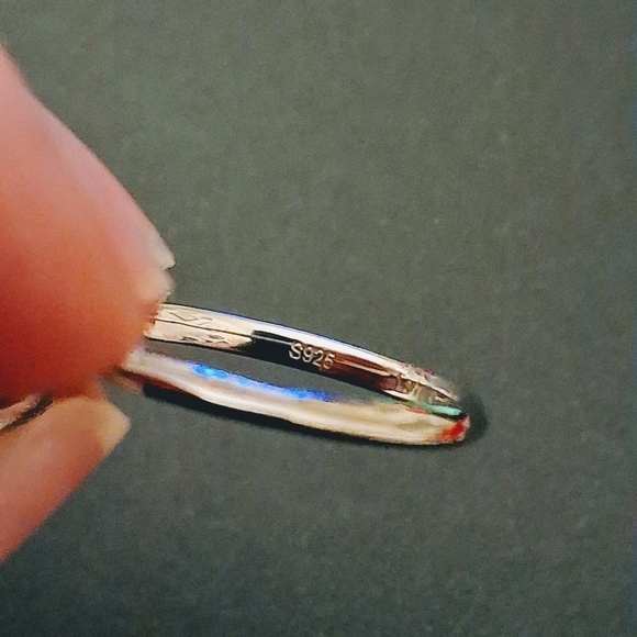 Moissanite 1ct Princess Cut Sterling Silver Ring Size 8 - New - Picture 8 of 10